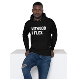 With God I Flex (White) Unisex Hoodie