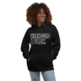 With God I Flex (White/Black) Unisex Hoodie