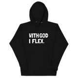 With God I Flex (White) Unisex Hoodie