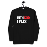 With God I Flex (Red) Unisex Hoodie