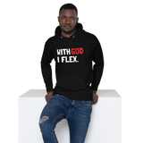 With God I Flex (Red) Unisex Hoodie