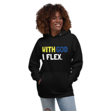 With God I Flex (Yellow/Blue) Unisex Hoodie