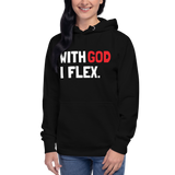 With God I Flex (Red) Unisex Hoodie