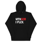 With God I Flex (Red) Unisex Hoodie