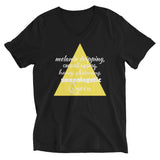 Warning, Presence Of A Unisex Short Sleeve V-Neck T-Shirt