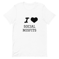 I Love Social Misfits (Black Heart) T-Shirt