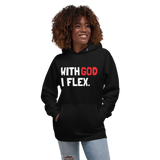 With God I Flex (Red) Unisex Hoodie
