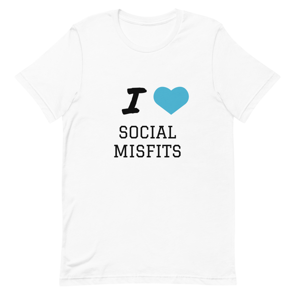 I Love Social Misfits (Baby Blue) T-Shirt