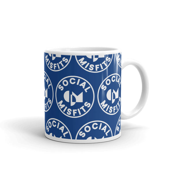 Social Misfits Logo Blue Mug