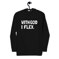 With God I Flex (White) Unisex Hoodie