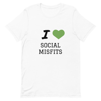 I Love Social Misfits (Green Heart)T-Shirt