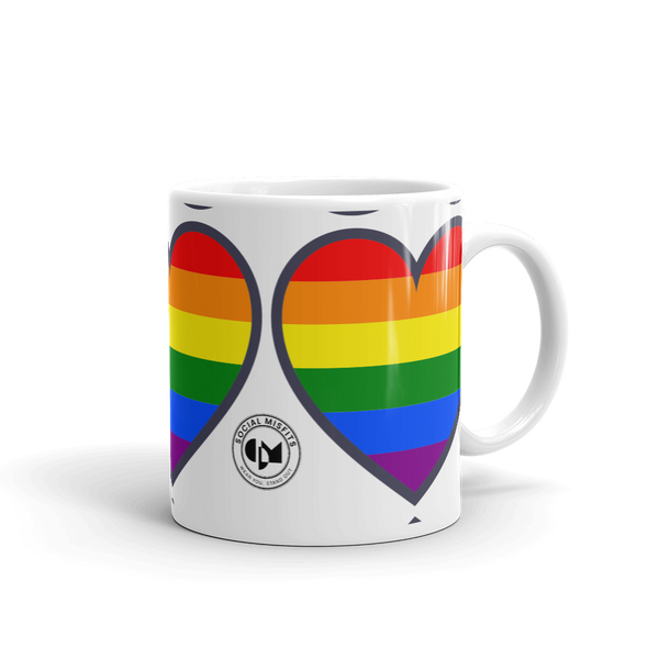 Rainbow Hearts Mug