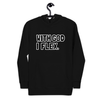 With God I Flex (White/Black) Unisex Hoodie