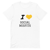 I Love Social Misfits (Mustard Yellow Heart)T-Shirt