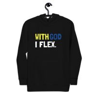 With God I Flex (Yellow/Blue) Unisex Hoodie