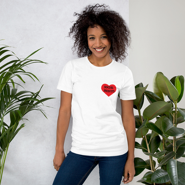 Heart Social Misfits (White)T-Shirt