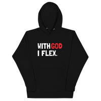 With God I Flex (Red) Unisex Hoodie