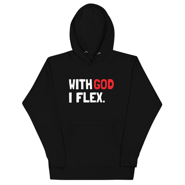 With God I Flex (Red) Unisex Hoodie
