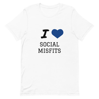 I Love Social Misfits (Dark Blue Heart) T-Shirt