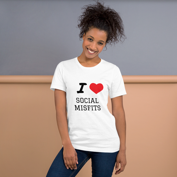 I Love Social Misfits (Red Heart) T-Shirt