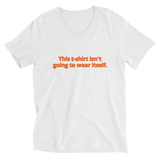 Not Gone Wear Itself (Orange) Unisex Short Sleeve V-Neck T-Shirt